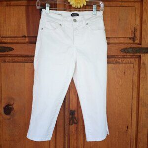 NYDJ white skinny capri jeans